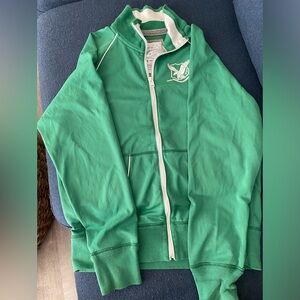 Vintage American Eagle Zip up Hoodie. Pockets. Green. Large. Vintage fit.